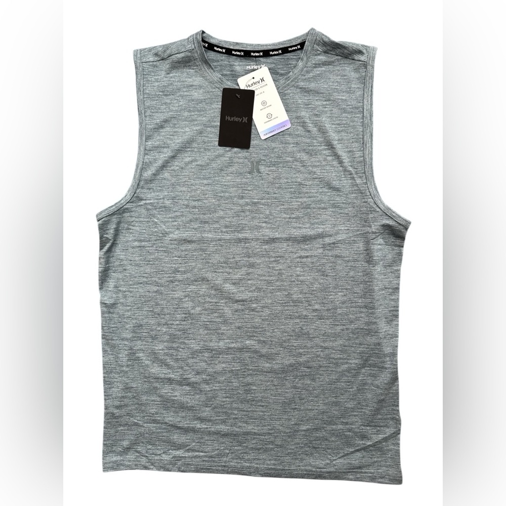 Hurley Performance Stretch Tank Top Gray Men’s Size‎ Small NWT’S Logo Athletic